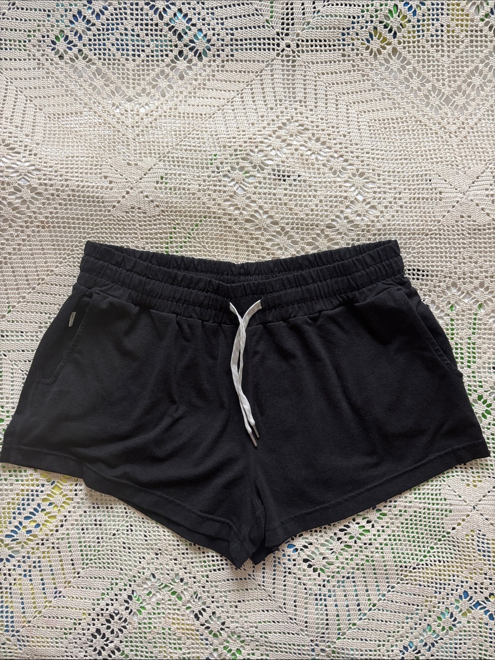 Vuori Black Athletic Drawstring Shorts